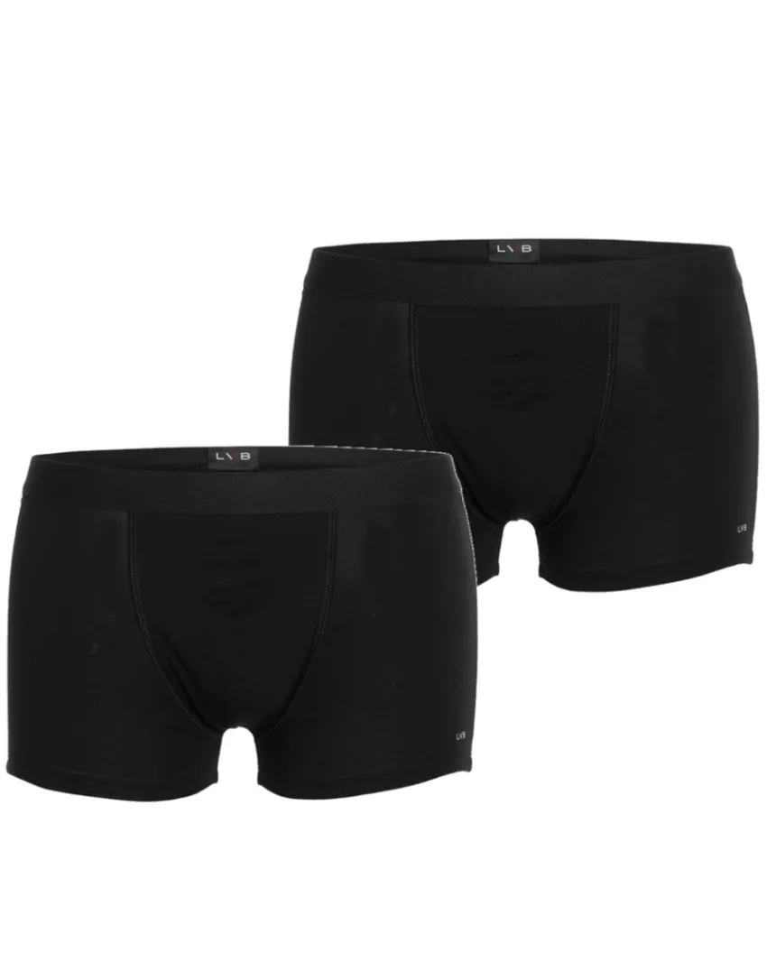 Uomo LOVABLE Multipack|Boxer-Bipack boxer in cotone elasticizzato, neroREF# L09G4