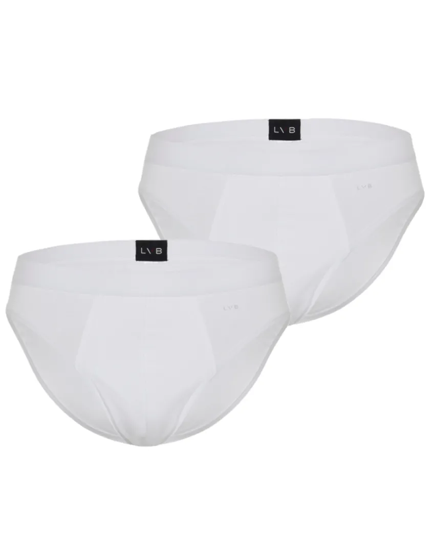 Uomo LOVABLE Multipack|Slip-Bipack slip in cotone elasticizzato, biancoREF# L09G3
