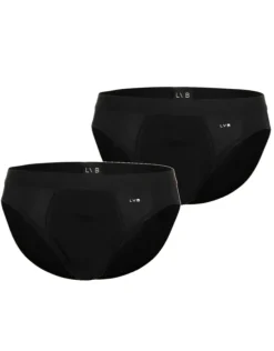 Uomo LOVABLE Multipack|Slip-Bipack slip in cotone elasticizzato, neroREF# L09G3