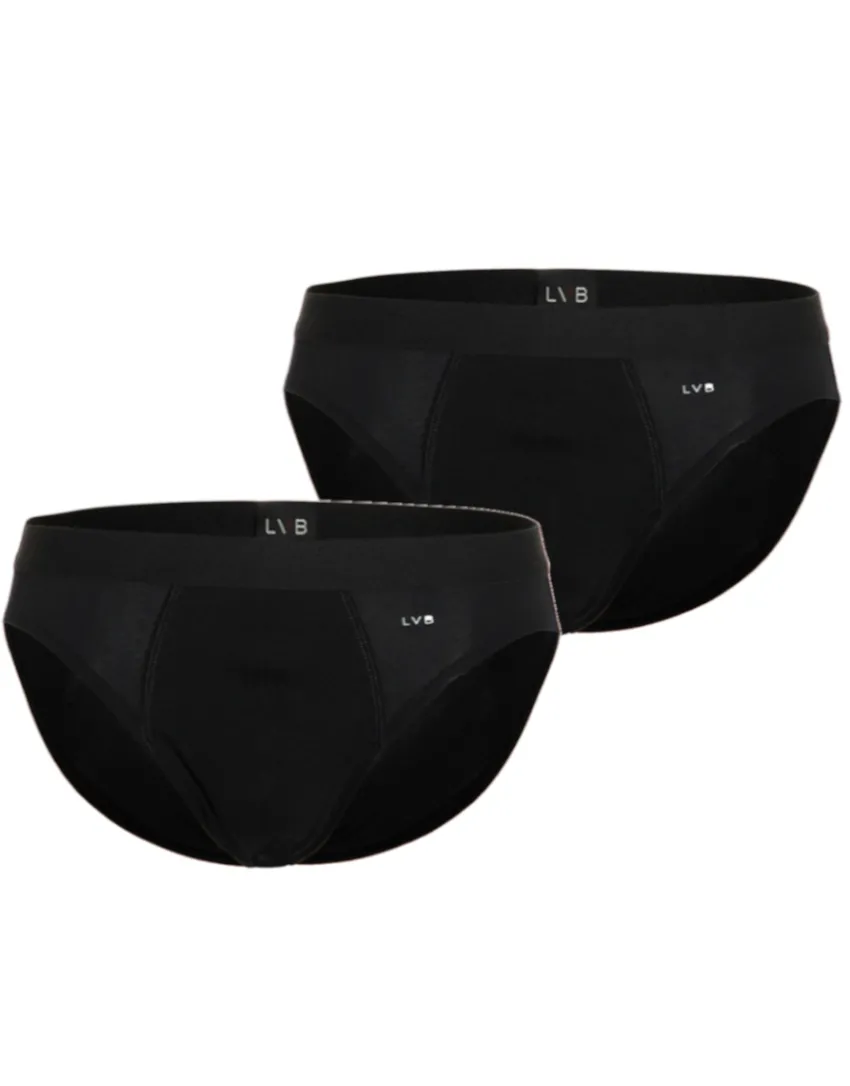 Uomo LOVABLE Multipack|Slip-Bipack slip in cotone elasticizzato, neroREF# L09G3