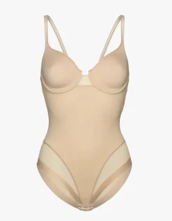 Donna LOVABLE Body E Lingerie-Body contenitivo con ferretto in microfibra e tulle Millenium Equilibre, REF# 3005