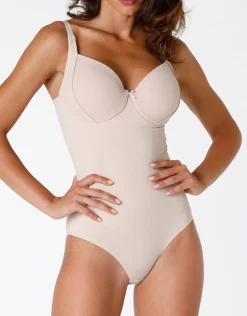 Donna LOVABLE Body E Lingerie-Body in microfibra con ferretto ultimate modelling Medio sostegno, skinREF# L3023