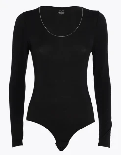 Donna LOVABLE Maglie|Body E Lingerie-Body Manica Lunga Scollo Tondo Ampio Micromodal, REF# L0EEK