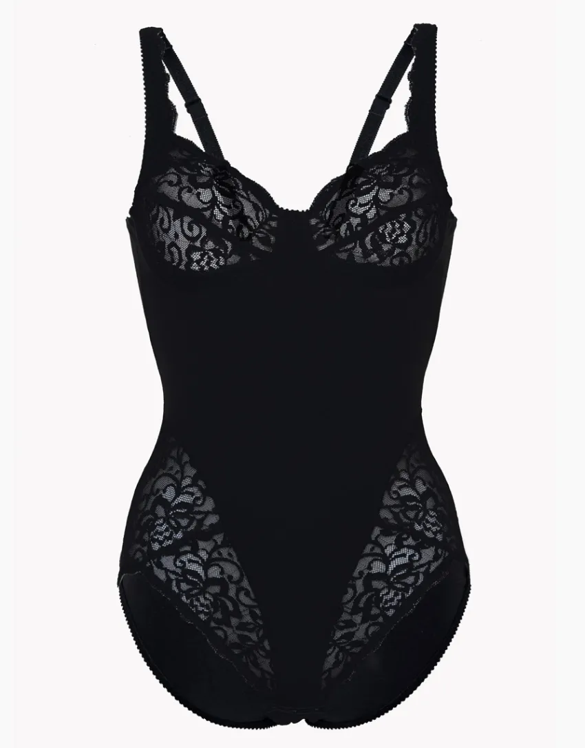 Donna LOVABLE Body E Lingerie-Body senza ferretto lov’ring pizzo Media contenitività, REF# L3990