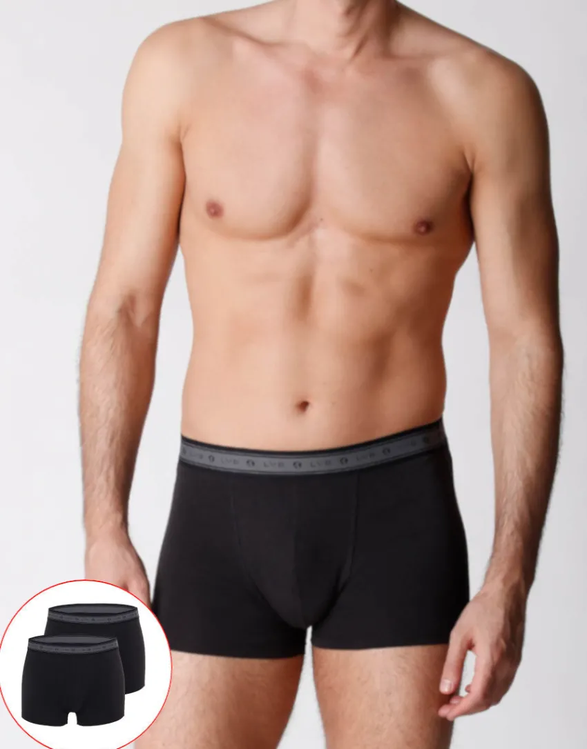 Uomo LOVABLE Multipack|Boxer-Boxer bipack uomo in cotone biologico, REF# L0A6C