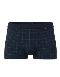 Uomo LOVABLE Boxer-Boxer Casual Stretch Cotton, blu check cognacREF# L0DL4