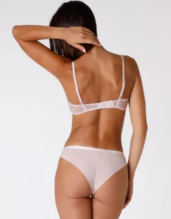 Donna LOVABLE Brasiliani-Brasiliano Anniversary Lace in pizzo riciclato e tulle, cipriaREF# L0CCH