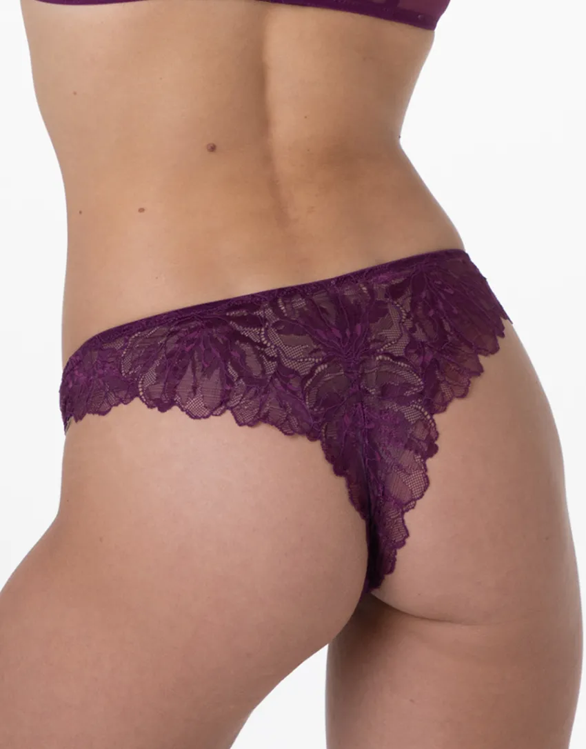 Donna LOVABLE Brasiliani-Brasiliano Graceful Lace in pizzo e microfibra, REF# L0DKB