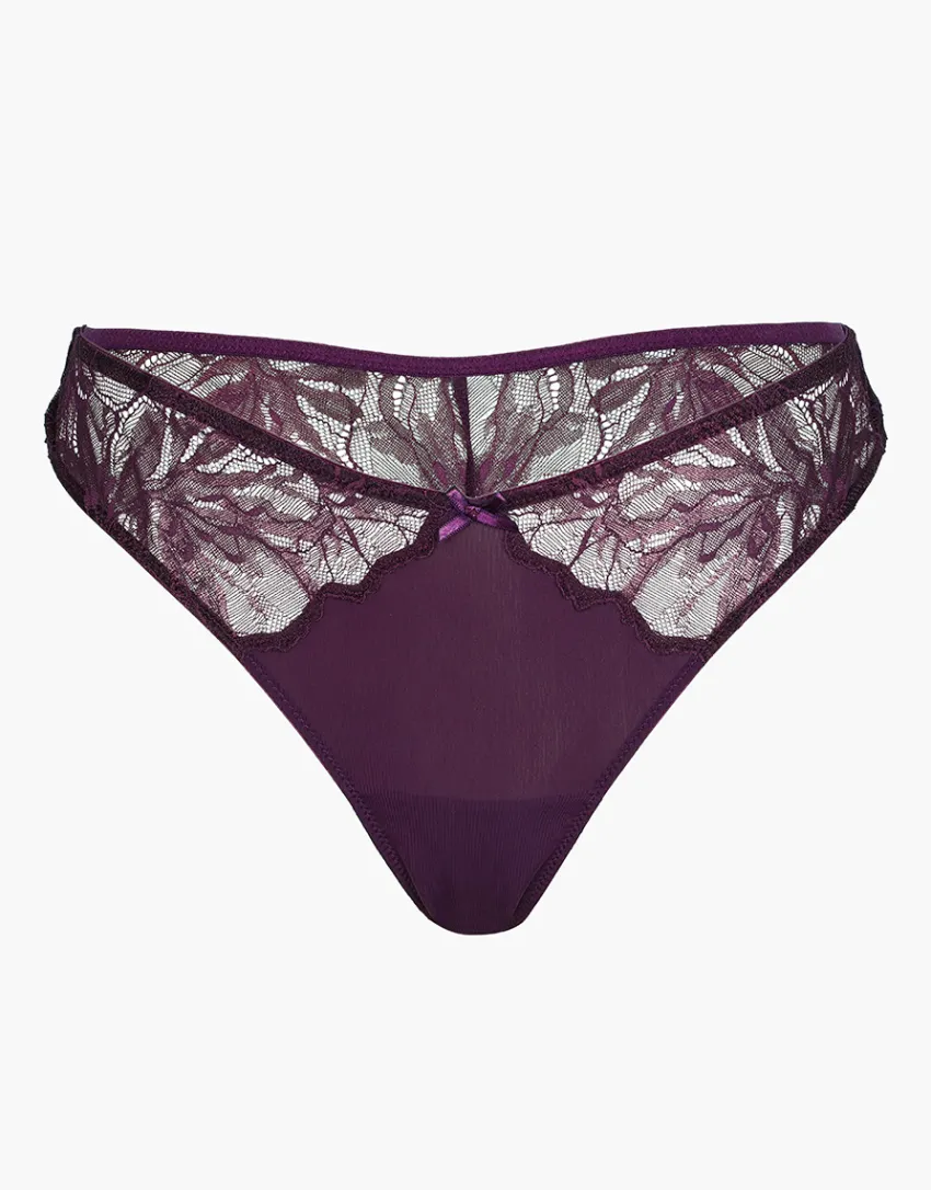 Donna LOVABLE Brasiliani-Brasiliano Graceful Lace in pizzo e microfibra, REF# L0DKB