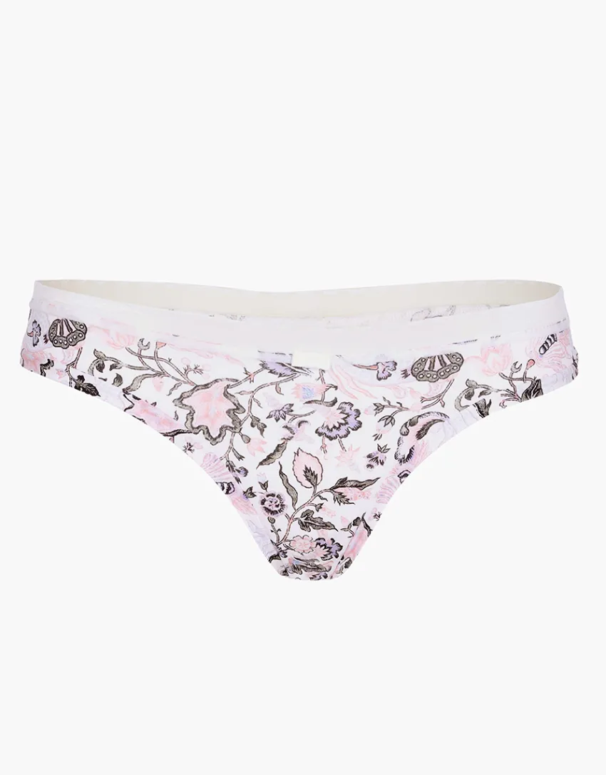 Donna LOVABLE Brasiliani-Brasiliano My Daily Comfort Printed in microfibra, avorio stampa giardinoREF# L05JP