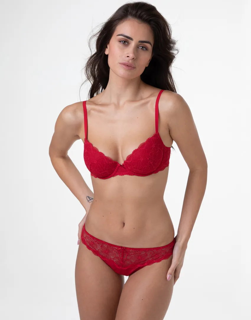 Donna LOVABLE Brasiliani-Brasiliano Pretty Lace in pizzo e microfibra, REF# L0DJY