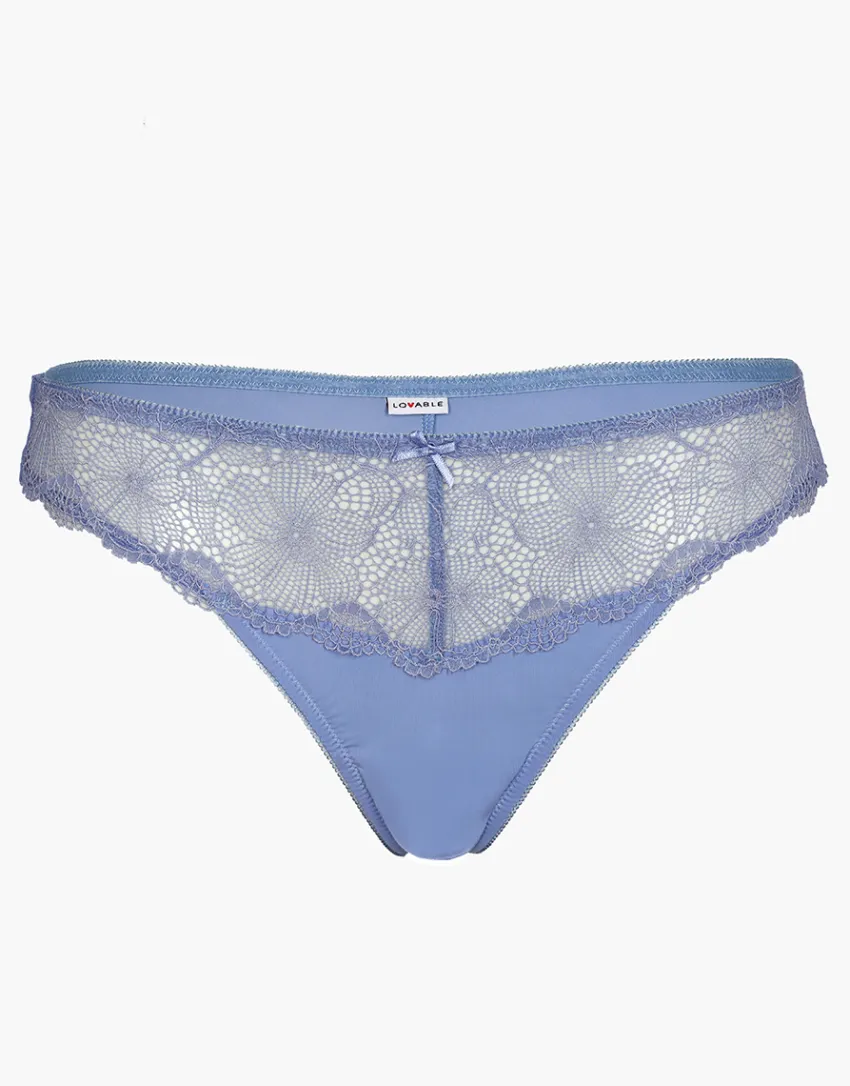 Donna LOVABLE Brasiliani-Brasiliano Pretty Lace in pizzo e microfibra, vereREF# L0DJY