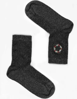 Donna LOVABLE Calze E Collant-Calzini Corti Rib Lurex, REF# L0EW0