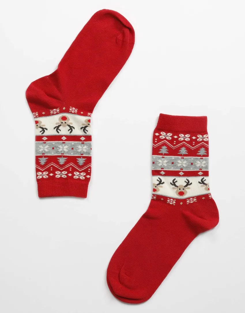 Donna LOVABLE Calze E Collant-Calzini Natale Bimbi Fancy Allover, REF# LLEV9