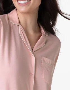 Donna LOVABLE Camicie Da Notte-Camicia da notte aperta manica lunga in Cotone Modal, REF# L0E9O