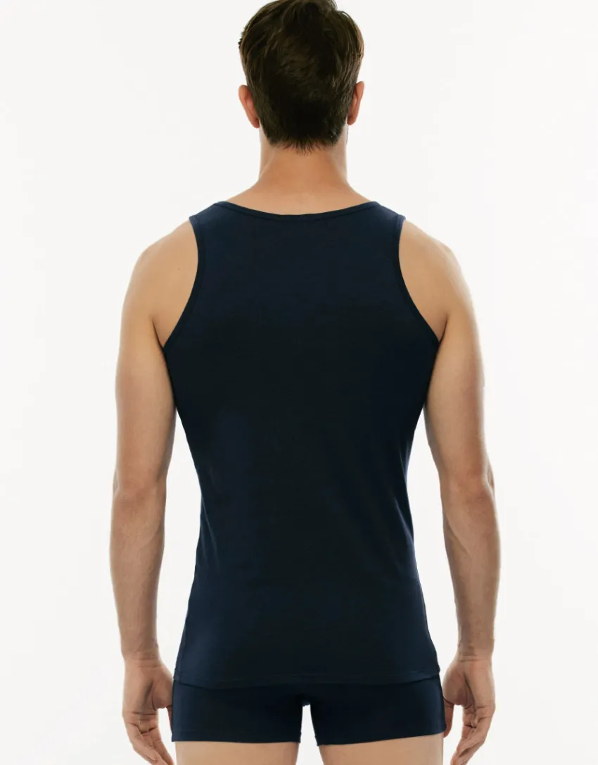 Uomo LOVABLE Canotte E Smanicati-Canotta Cotton Stretch in cotone elasticizzato, REF# L05XV