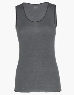 Donna LOVABLE Top E Smanicati|Maglie-Canotta liscia Donna Light & Warm Modal misto Cashmere, aciteREF# L0DV8