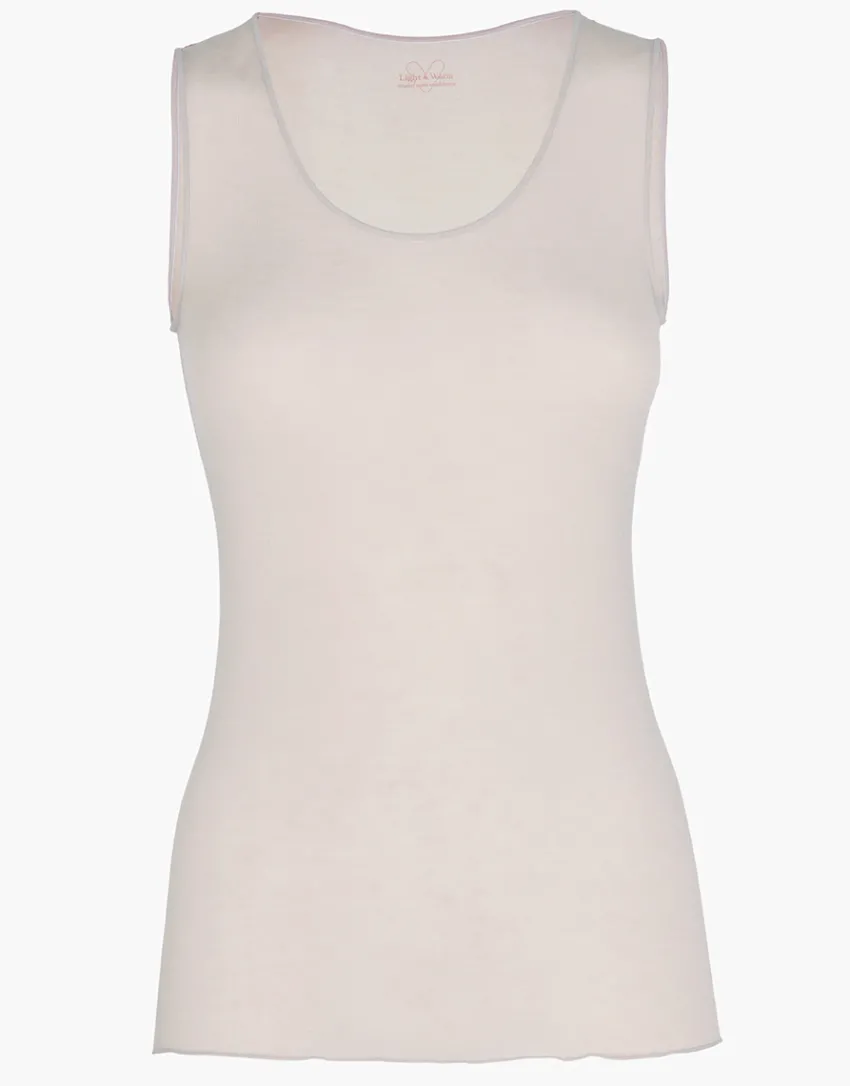 Donna LOVABLE Top E Smanicati|Maglie-Canotta liscia Donna Light & Warm Modal misto Cashmere, REF# L0DV8