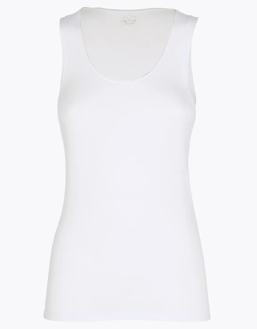 Donna LOVABLE Top E Smanicati-Canotta Scollo Tondo Micromodal, REF# L0EEL