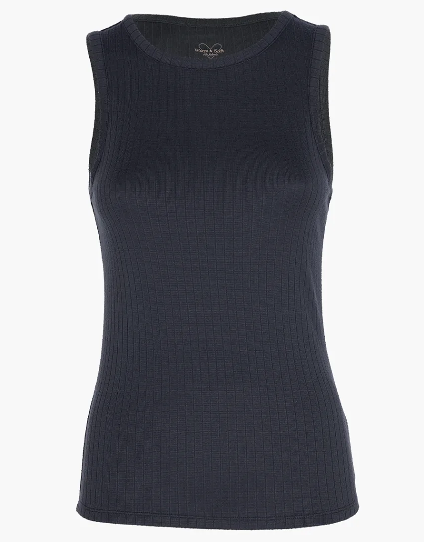 Donna LOVABLE Top E Smanicati-Canotta spalla larga Light Rib, aciteREF# L0EEG