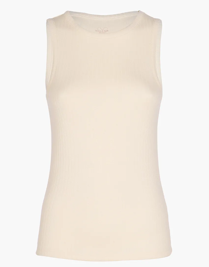 Donna LOVABLE Top E Smanicati-Canotta Spalla Larga Light Rib, REF# L0EEG