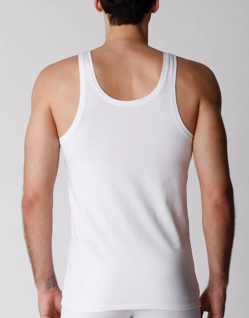 Uomo LOVABLE Canotte E Smanicati-Canotta uomo in cotone biologico, confezione x2 REF# L0BAO