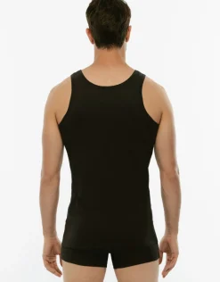Uomo LOVABLE Canotte E Smanicati-Canotte 100% Pure Cotton nera in cotoneREF# 05XQ