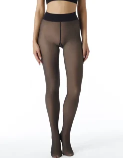 Donna LOVABLE Calze E Collant-Collant Warm & Transparent 80 denari, caldi effetto trasparente, NeriREF# LXDDQ
