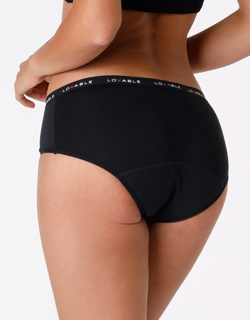 Donna LOVABLE Slip Da Ciclo Lavabili|Culotte-Culotte da ciclo lavabile flusso abbondante in cotone biologico certificato, REF# L0AYB