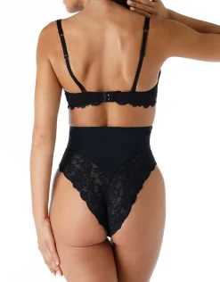 Donna LOVABLE Guaine-Guaina Perizoma Smooth Femininity in microfibra e pizzo, REF# L0EAY