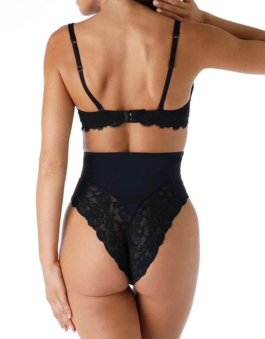 Donna LOVABLE Guaine-Guaina Perizoma Smooth Femininity in microfibra e pizzo, REF# L0EAY