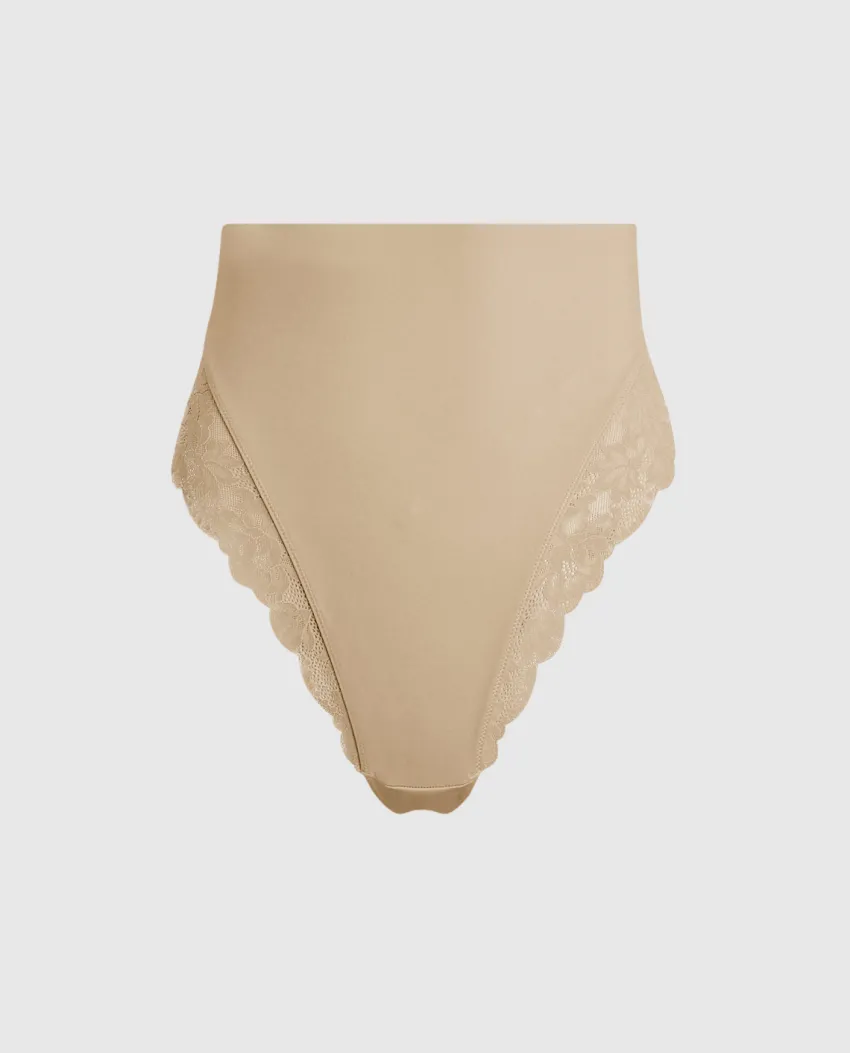 Donna LOVABLE Guaine-Guaina Perizoma Smooth Femininity in microfibra e pizzo, skinREF# L0EAY