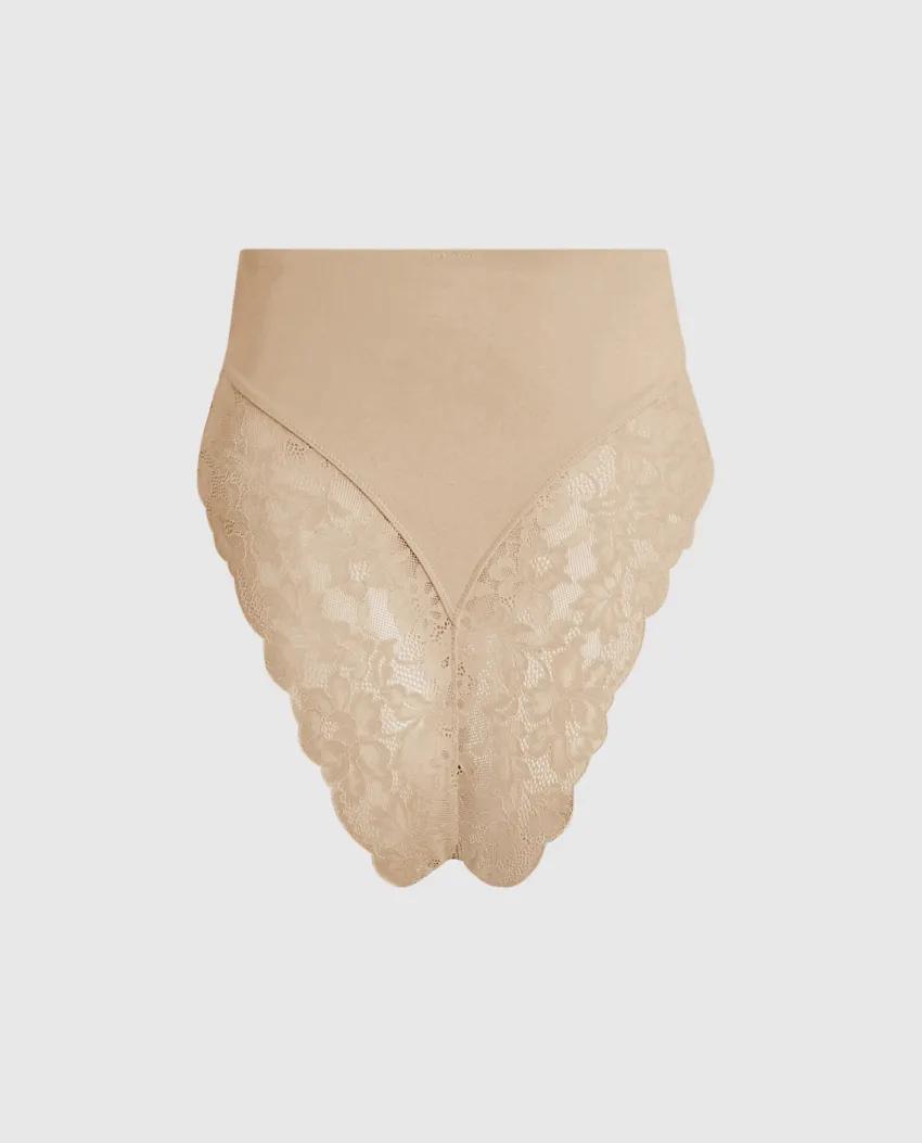 Donna LOVABLE Guaine-Guaina Perizoma Smooth Femininity in microfibra e pizzo, skinREF# L0EAY