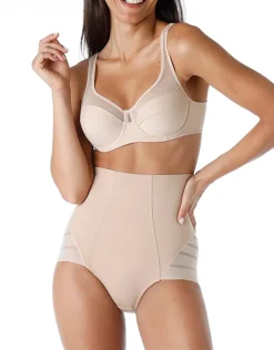 Donna LOVABLE Guaine-Guaina Vita Alta Fancy Shaping in microfibra modellante e tulle, REF# L00IV