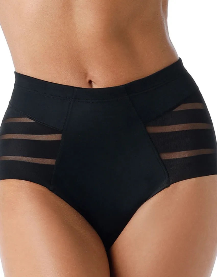 Donna LOVABLE Guaine-Guaina Vita Media Fancy Shaping in microfibra modellante e tulle, REF# L00IT