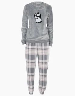 Donna LOVABLE Homewear|Pigiami Donna-Homewear Chiuso in Pelliccetta e Pile, REF# L0E9K