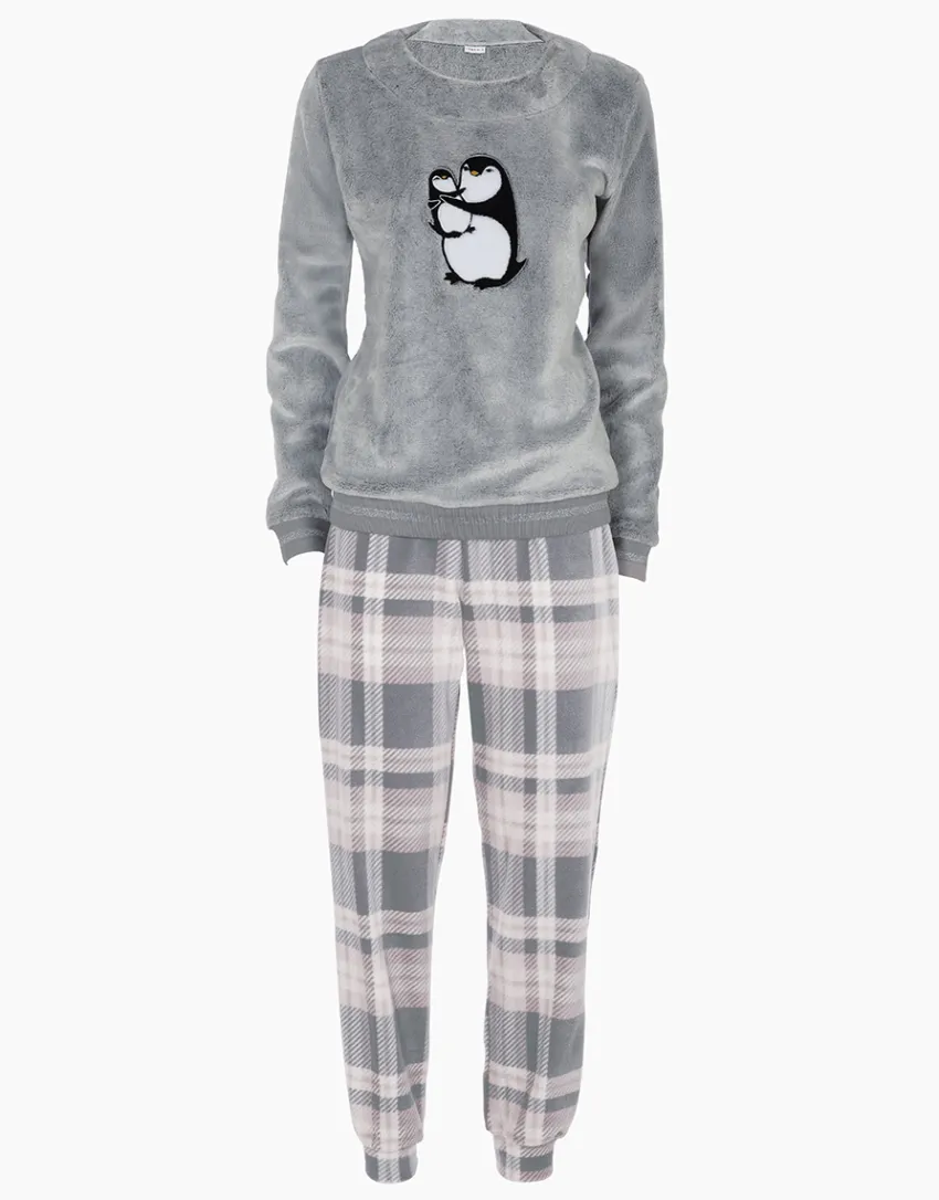 Donna LOVABLE Homewear|Pigiami Donna-Homewear Chiuso in Pelliccetta e Pile, REF# L0E9K
