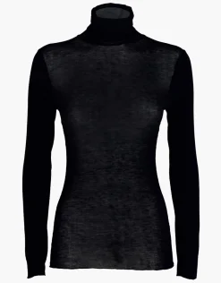 Donna LOVABLE Maglie-Maglia a collo alto e manica lunga in modal e cashmere, REF# L0DVD