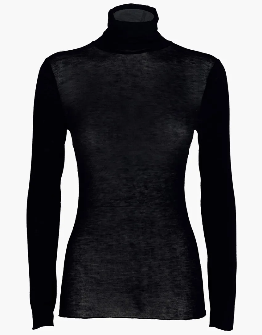 Donna LOVABLE Maglie-Maglia a collo alto e manica lunga in modal e cashmere, REF# L0DVD