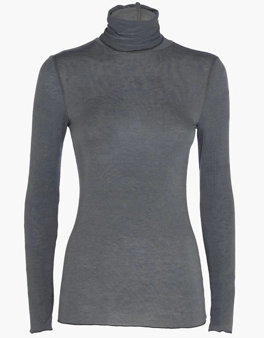 Donna LOVABLE Maglie-Maglia a collo alto e manica lunga in modal e cashmere, aciteREF# L0DVD