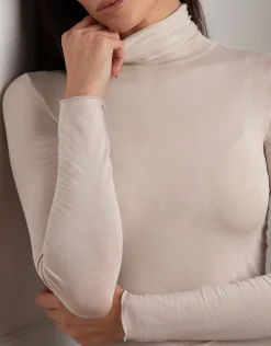 Donna LOVABLE Maglie-Maglia a collo alto e manica lunga in modal e cashmere, REF# L0DVD