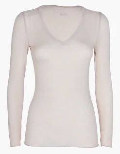 Donna LOVABLE Maglie-Maglia a manica lunga con scollo a V in modal e cashmere, REF# L0DVE