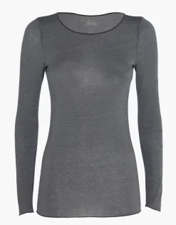 Donna LOVABLE Maglie-Maglia con scollo a barchetta e manica lunga in modal e cashmere, aciteREF# L0DVC