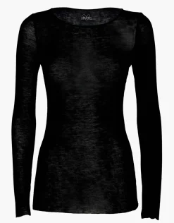 Donna LOVABLE Maglie-Maglia con scollo a barchetta e manica lunga in modal e cashmere, REF# L0DVC