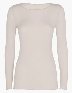 Donna LOVABLE Maglie-Maglia con scollo a barchetta e manica lunga in modal e cashmere, REF# L0DVC