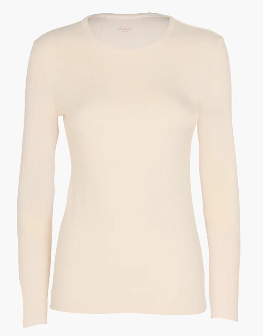 Donna LOVABLE Maglie-Maglia Manica Lunga Collo Tondo Light Rib, REF# L0EEH