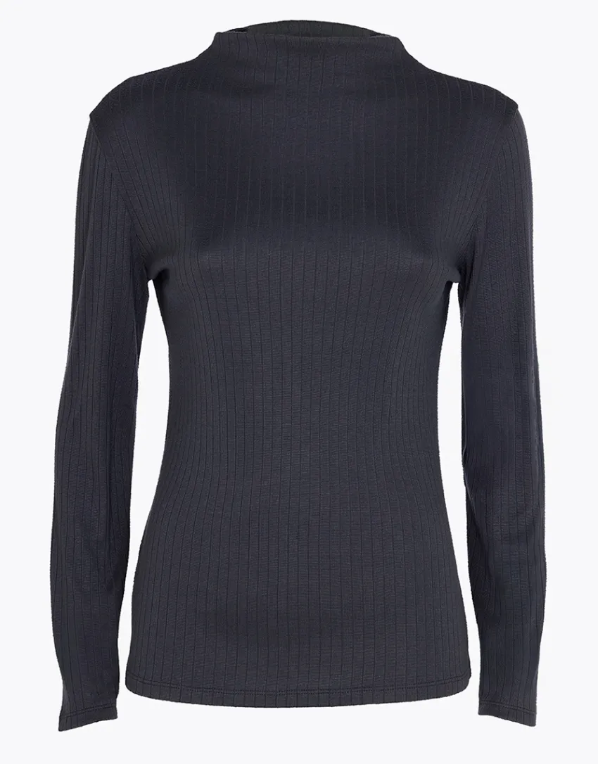 Donna LOVABLE Maglie-Maglia Manica Lunga Collo Vulcano Light Rib, aciteREF# L0EEM