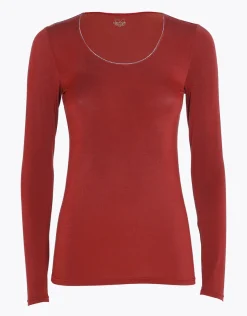 Donna LOVABLE Maglie-Maglia Manica Lunga Scollo Ampio Micromodal, REF# L0EEI