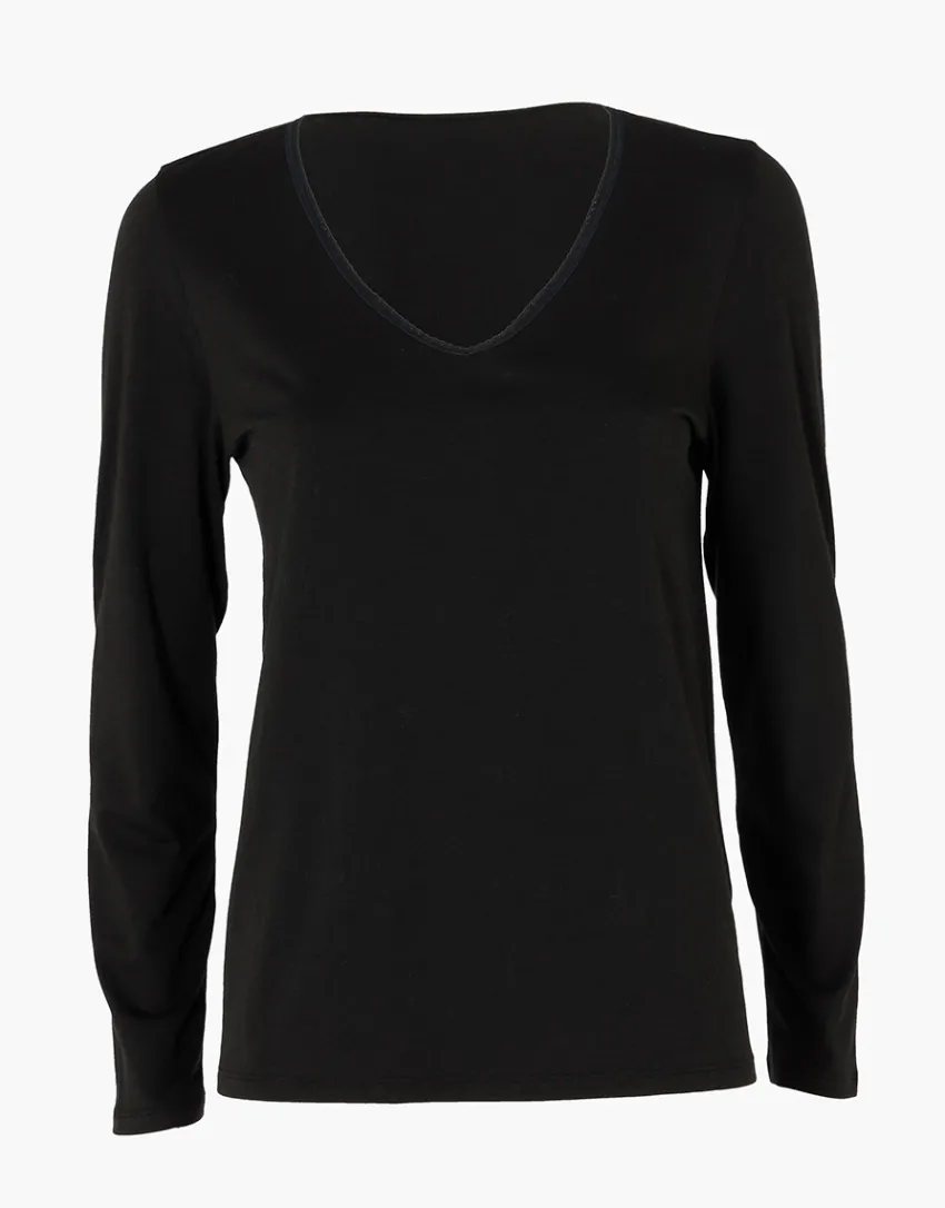Donna LOVABLE Maglie-Maglia Manica Lunga Scollo a V Warm Sensation, REF# L0EJN