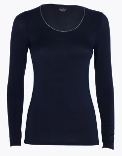 Donna LOVABLE Maglie-Maglia Manica Lunga Scollo Ampio Micromodal, REF# L0EEI
